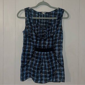 Odille Blue Patterned Tank‎ Top - Size 0 (Women’s)